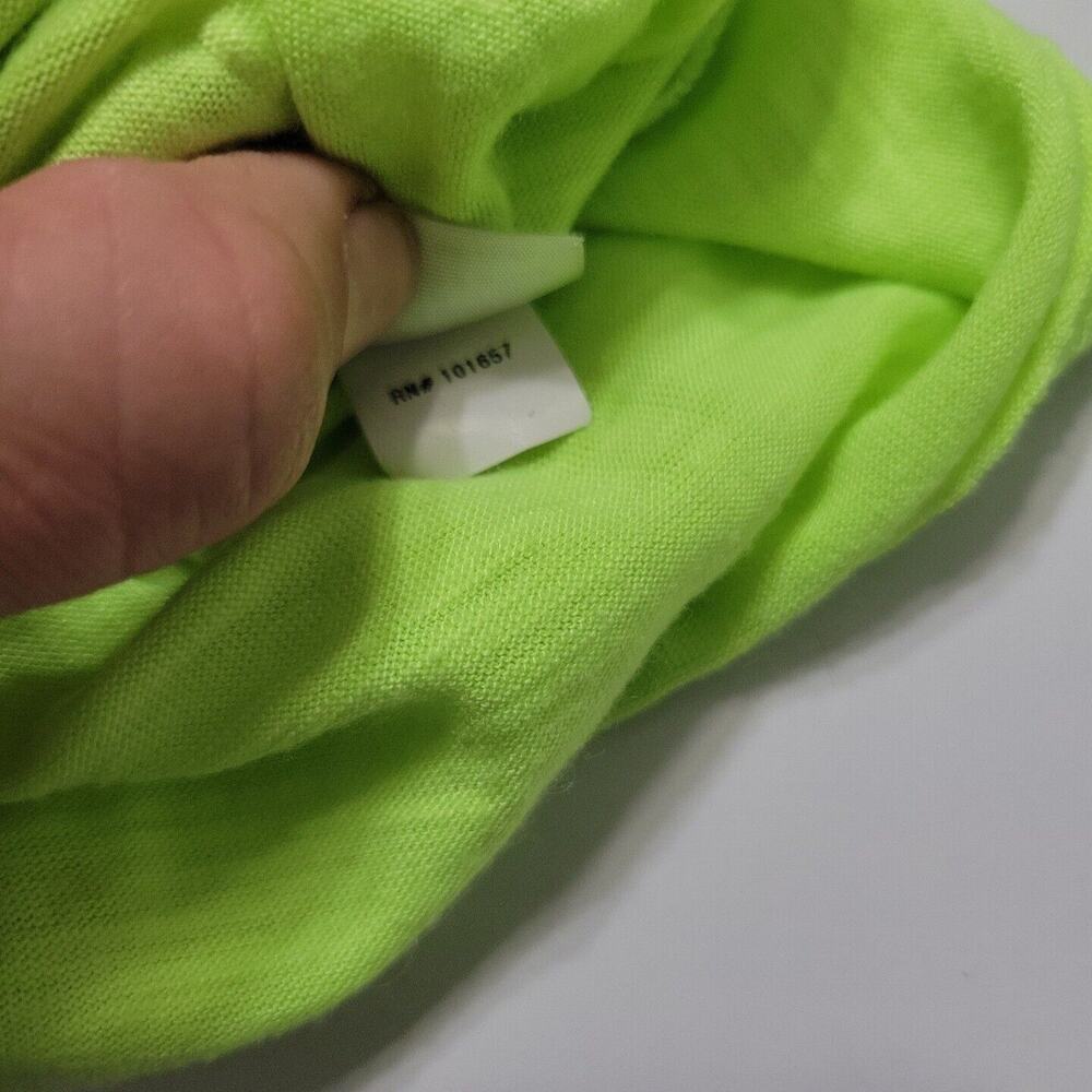 Tresics Women Medium Tank Top Neon Heathered Green Scoop Neck Stretch Razor Back - Picture 10 of 12
